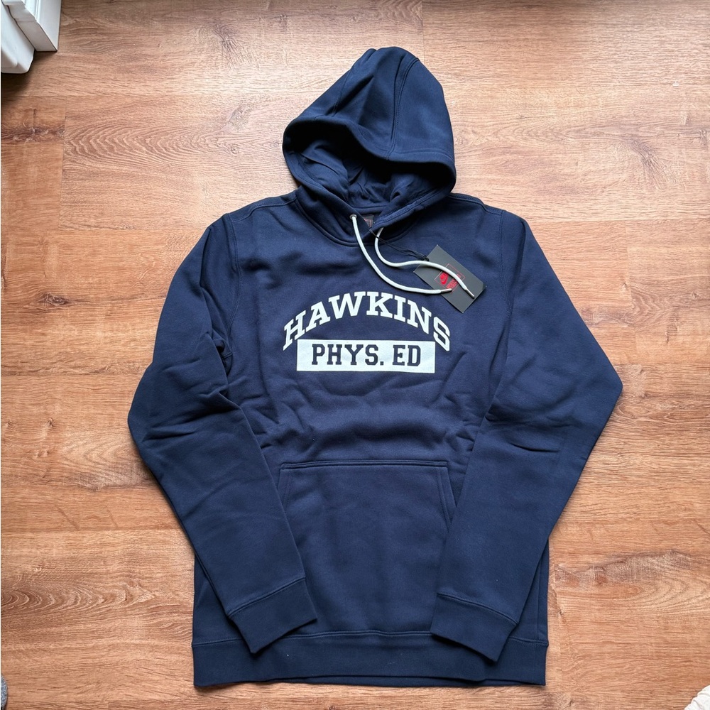 Nike stranger things Hawkins Phys. Ed Navy Pullover Hoodie